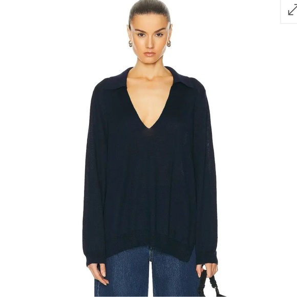 LESET Eve V Neck Polo Sweater - Picture 1 of 2